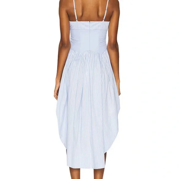 Poplin Cupped Midi Dress in Stripe Sky
Fleur Du Mal - Picture 7 of 8